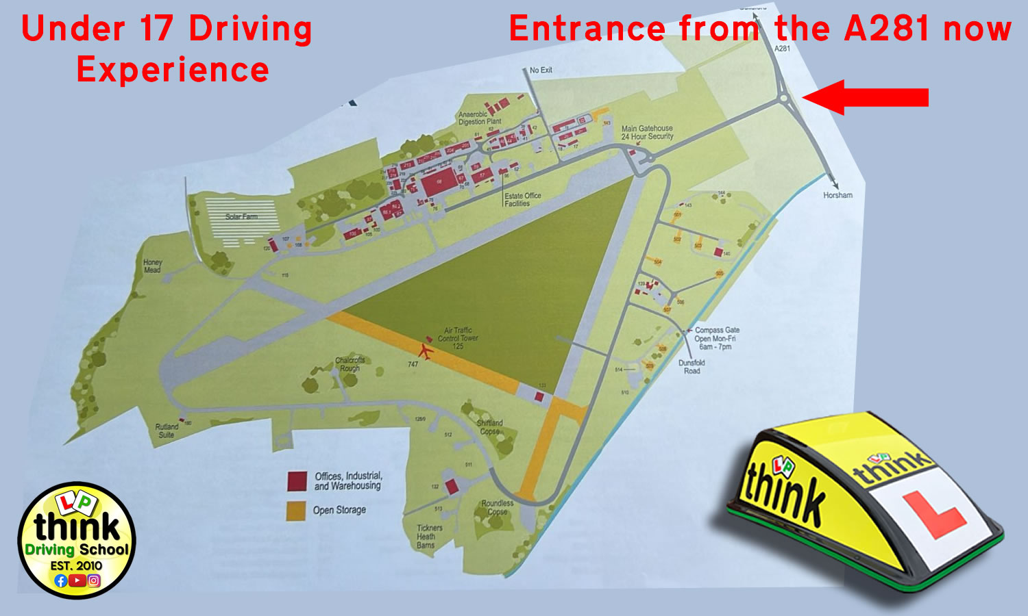 3 Happy under 17 learners after their 2 hour sessions at dunsfoold park with think driving school